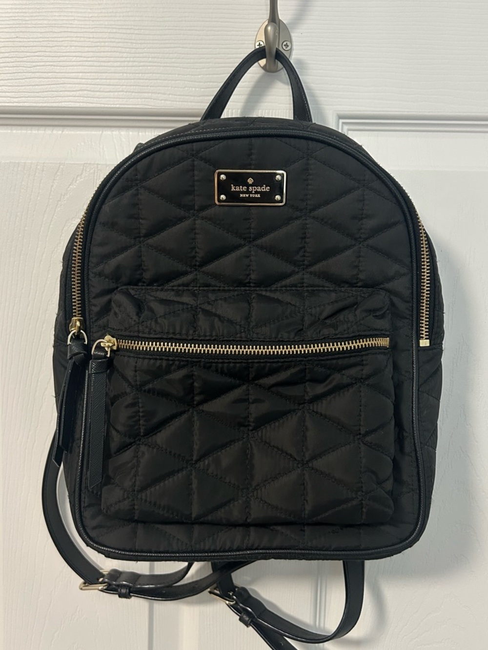 Kate Spade Black Quilted Mini Backpack